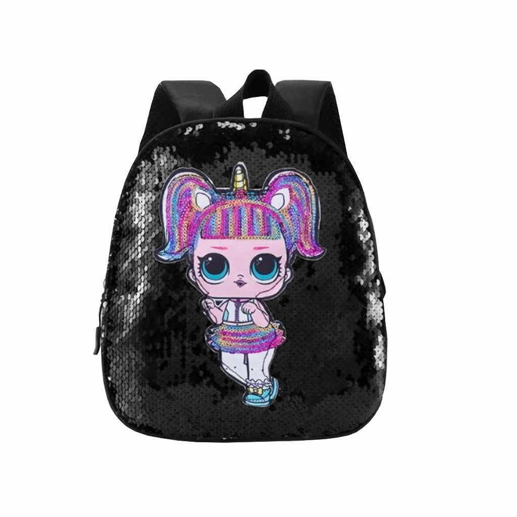 Disco Doll Sequins Mini Backpack - Black