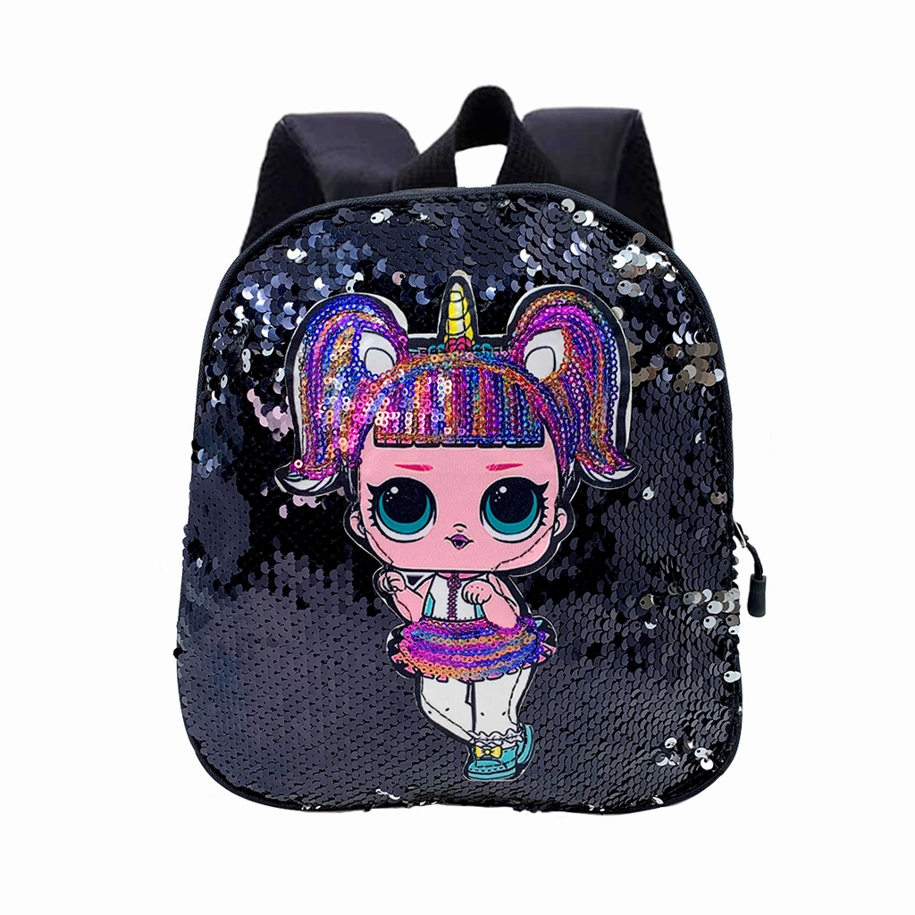Disco Doll Sequins Mini Backpack - Black