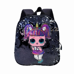 Disco Doll Sequins Mini Backpack - Black