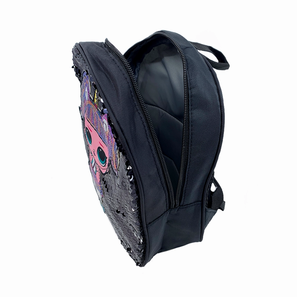 Disco Doll Sequins Mini Backpack - Black