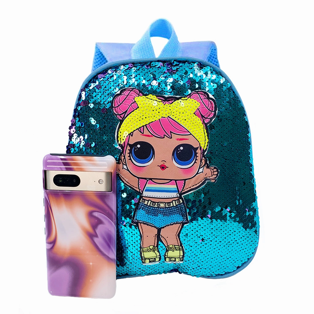Disco Doll Sequins Mini Backpack - Blue