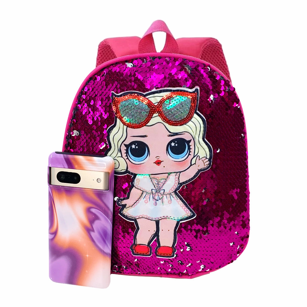 Disco Doll Sequins Mini Backpack - Pink