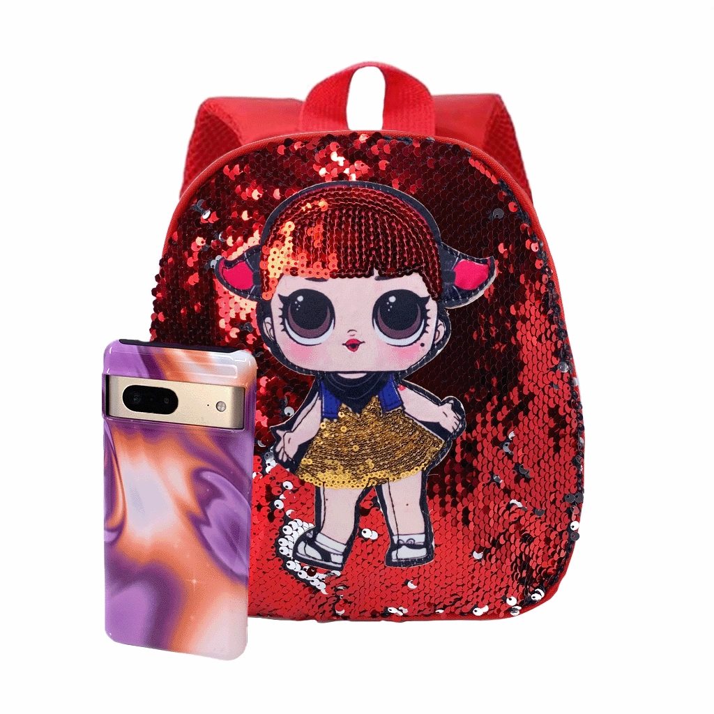 Disco Doll Sequins Mini Backpack - Red