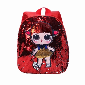 Disco Doll Sequins Mini Backpack - Red