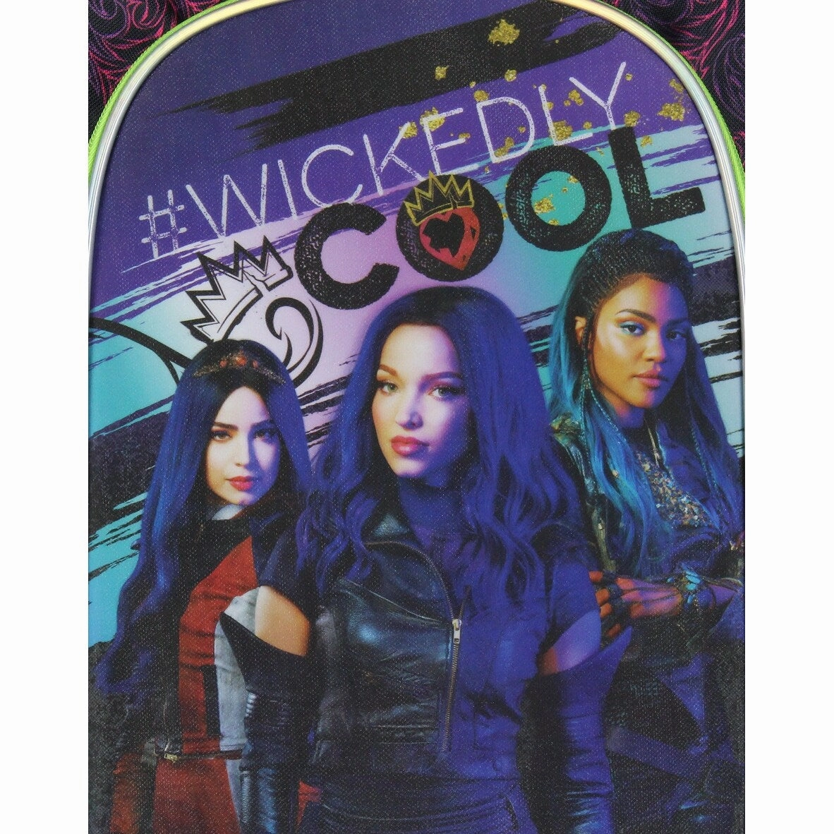 Disney Descendants Backpack Wickedly Cool Mal Uma Evie School Travel Backpack - One Size