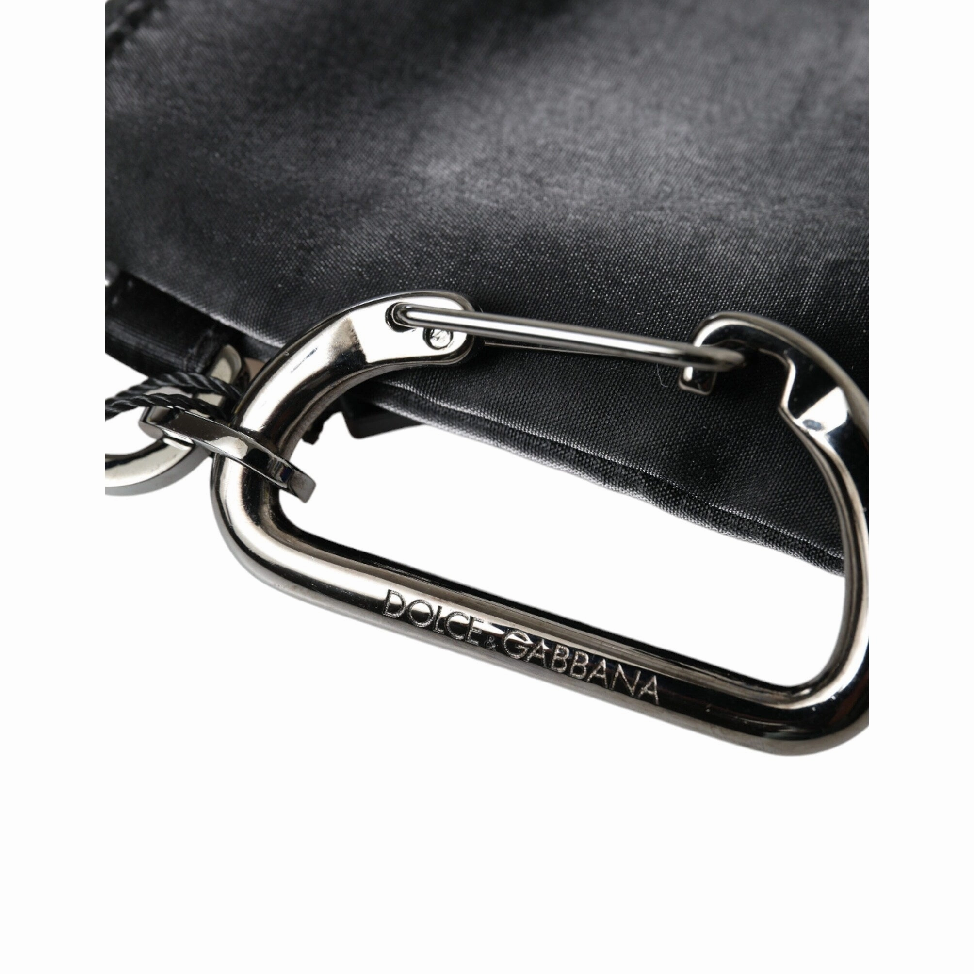 Dolce & Gabbana Chic Nylon-Leather Designer Women's Pouch