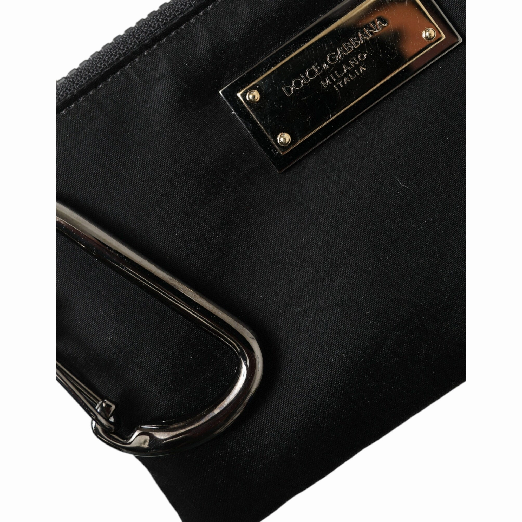 Dolce & Gabbana Chic Nylon-Leather Designer Women's Pouch