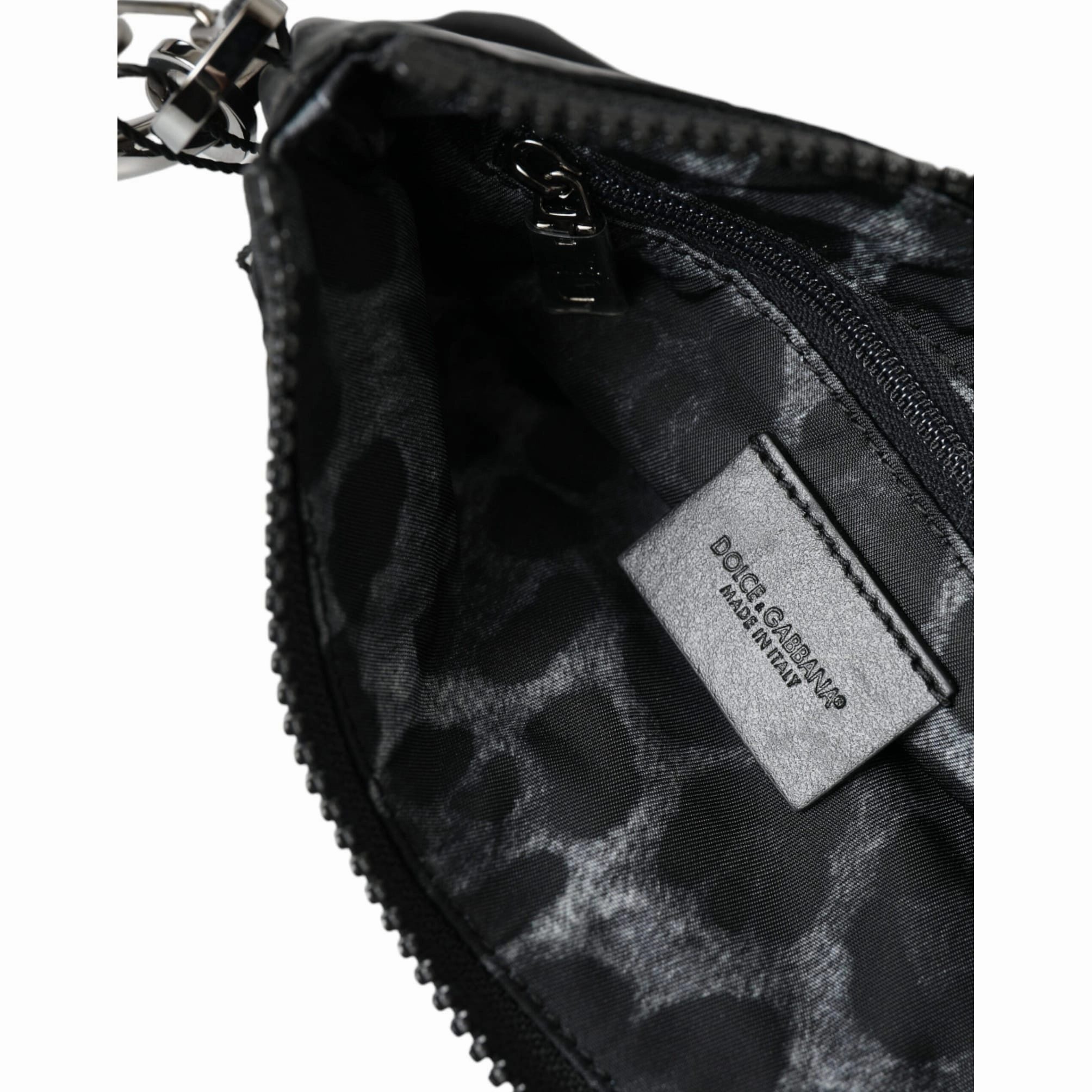Dolce & Gabbana Chic Nylon-Leather Designer Women's Pouch