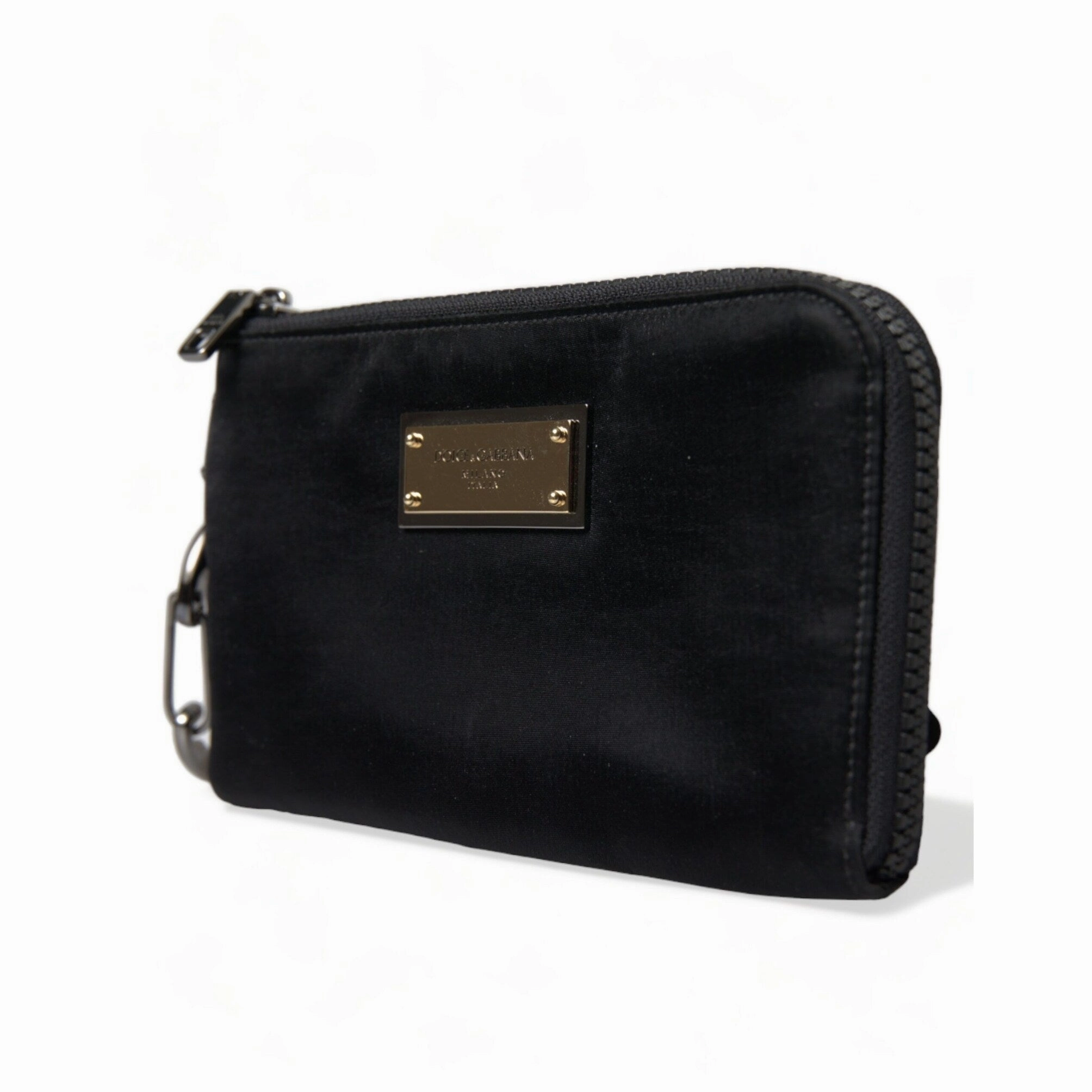 Dolce & Gabbana Chic Nylon-Leather Designer Women's Pouch