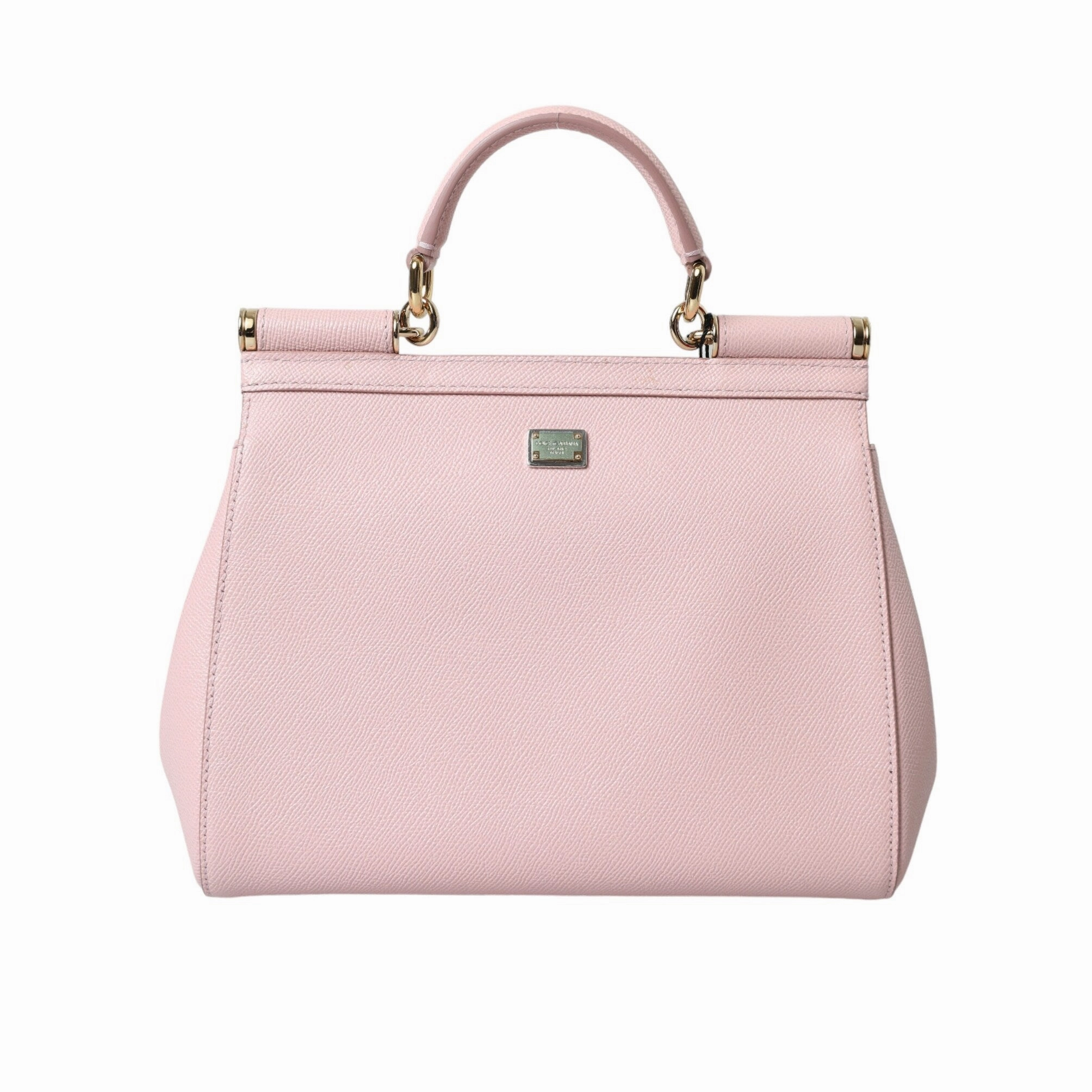 Dolce & Gabbana Chic Pink Sicily Leather Shoulder Women's Bag