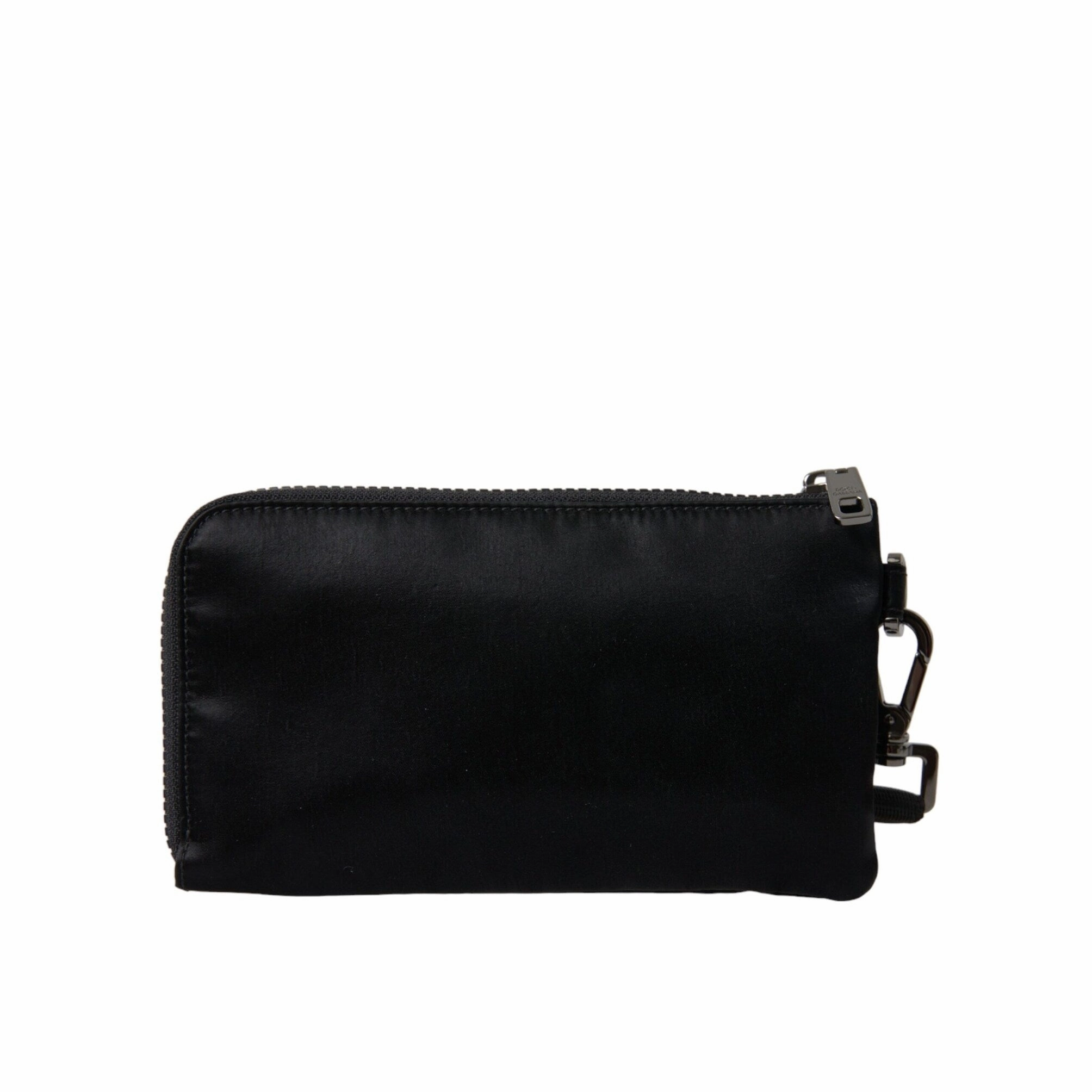 Dolce & Gabbana Elegant Black Nylon & Leather Women's Pouch