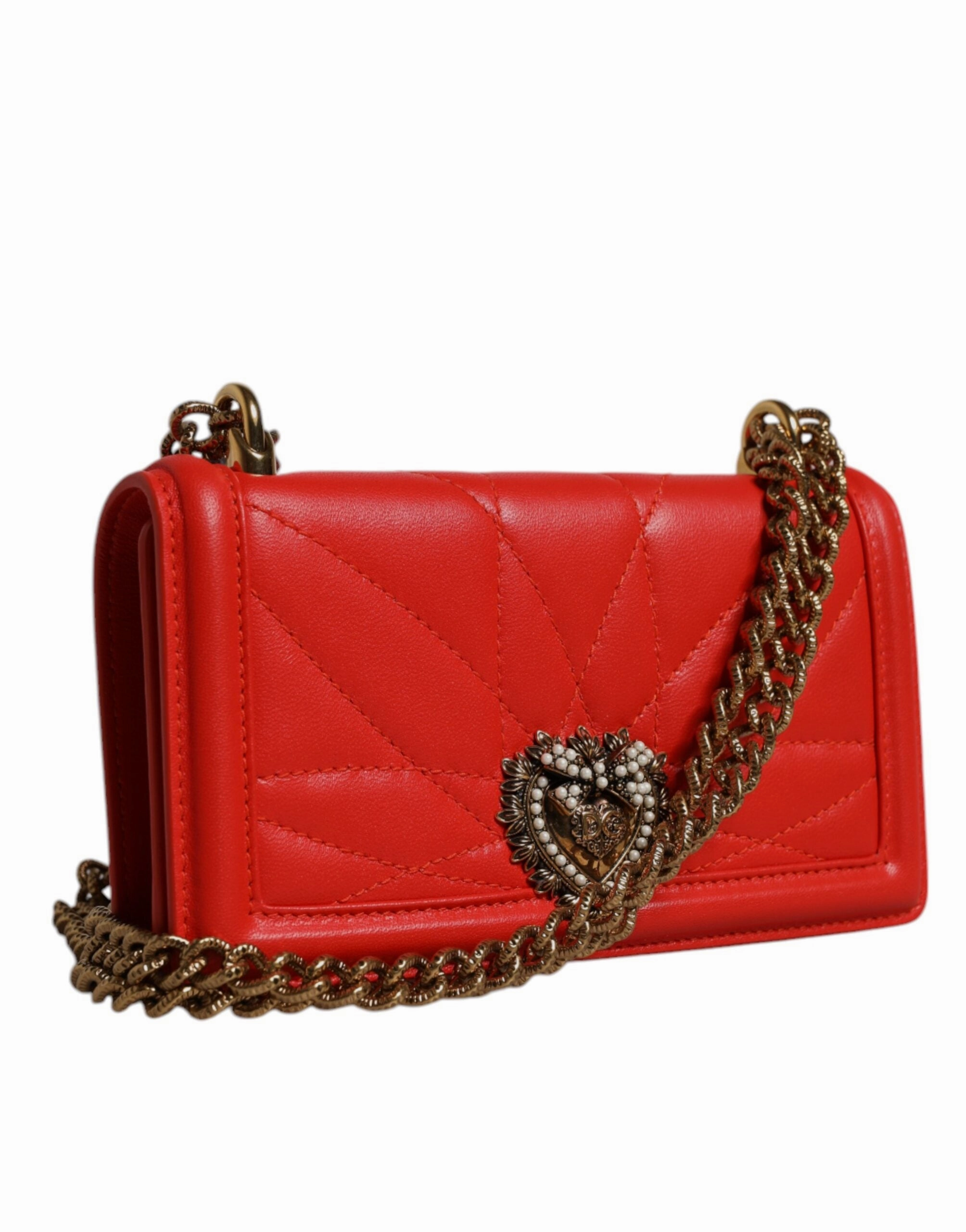 Dolce & Gabbana Quilted Devotion Crossbody Chain Phone Cover Women's Bag