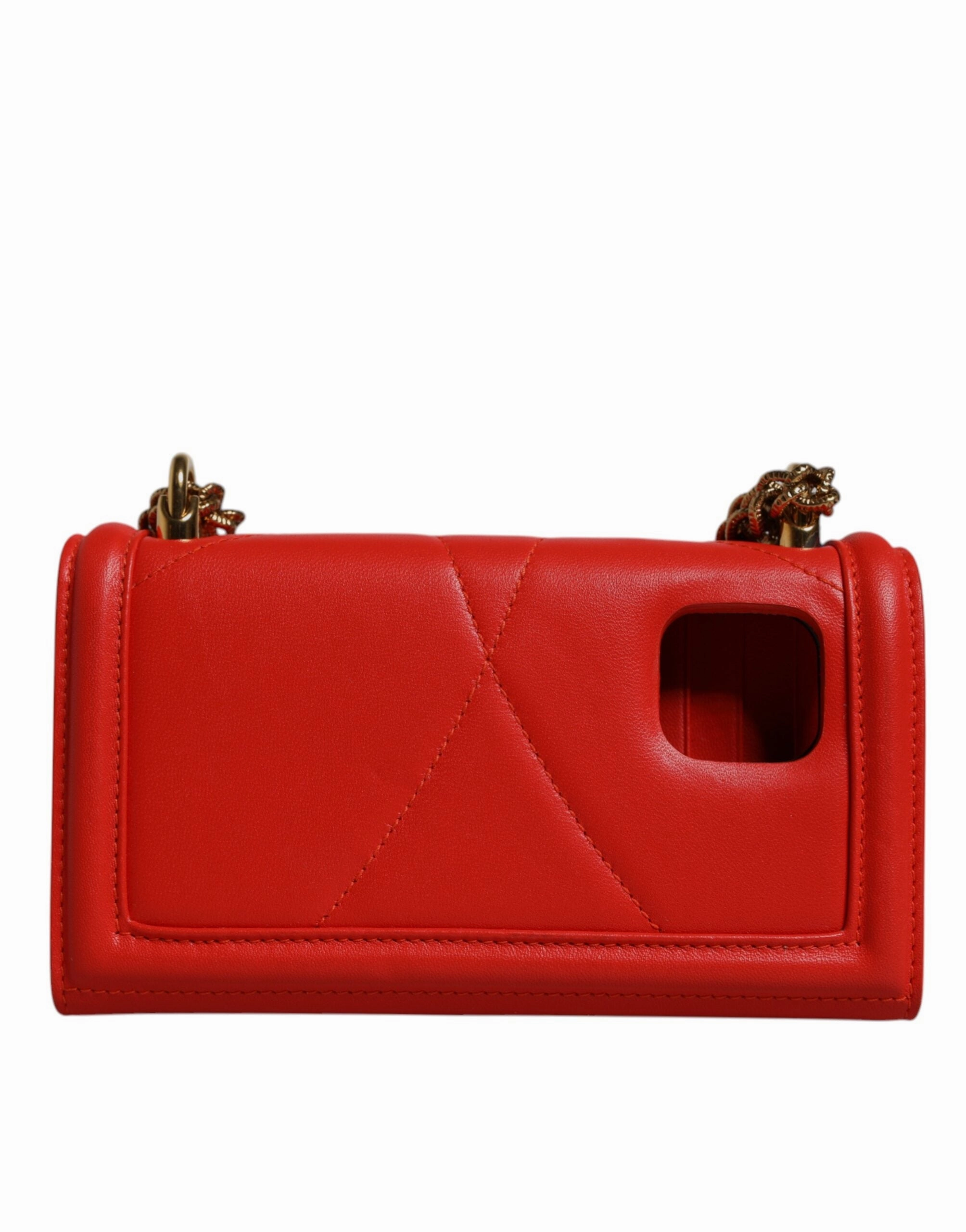 Dolce & Gabbana Quilted Devotion Crossbody Chain Phone Cover Women's Bag