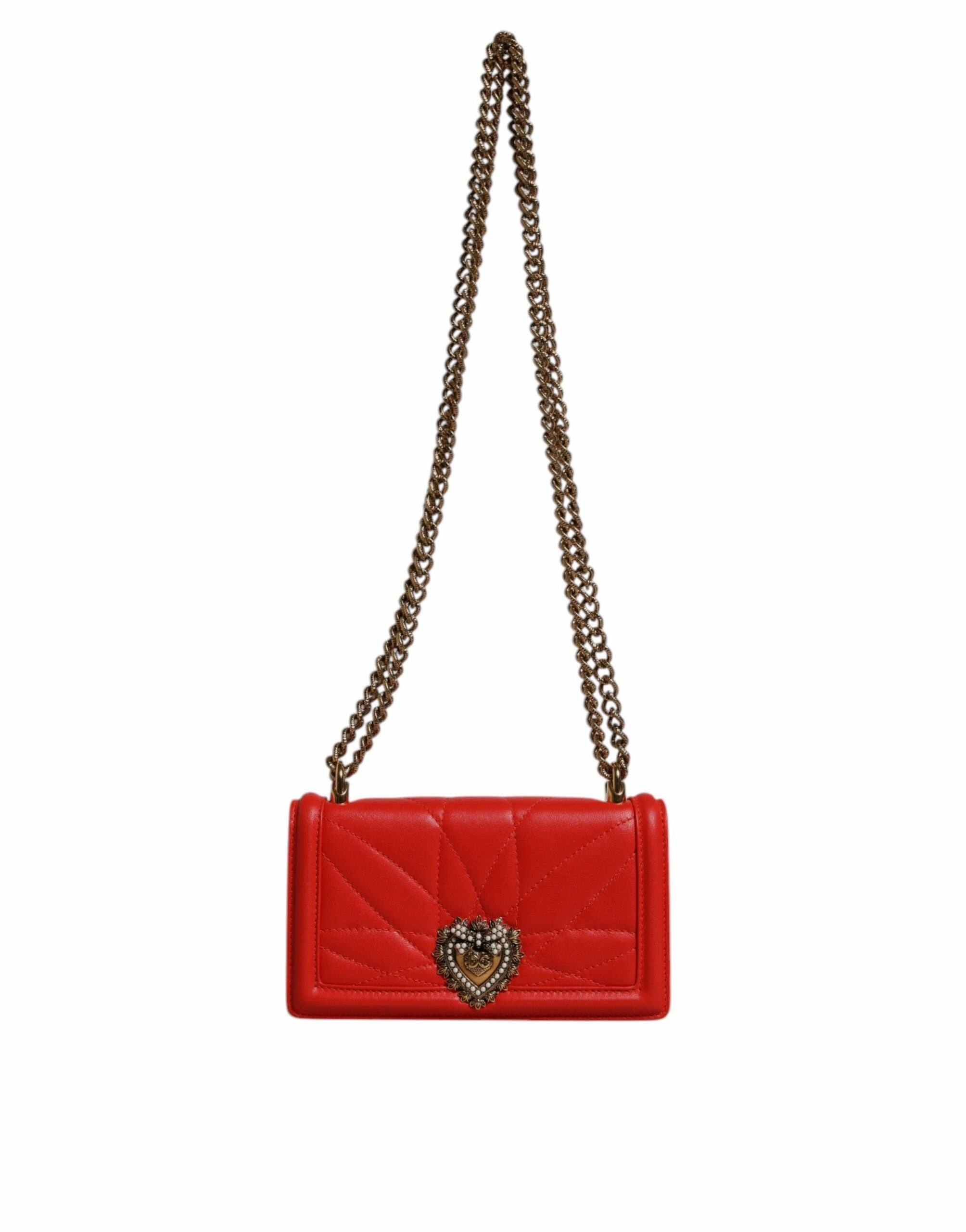 Dolce & Gabbana Quilted Devotion Crossbody Chain Phone Cover Women's Bag
