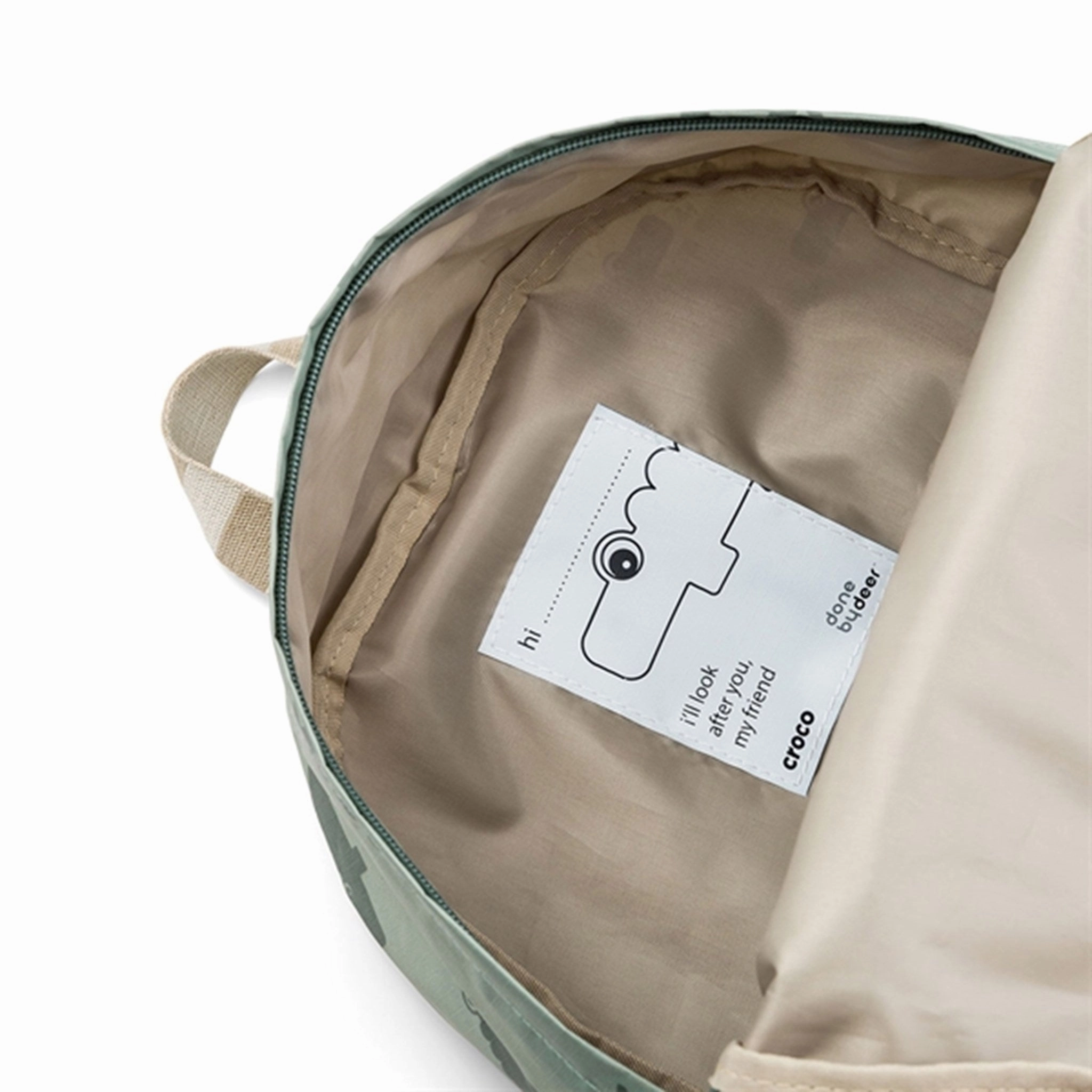Done by Deer Backpack Croco Green