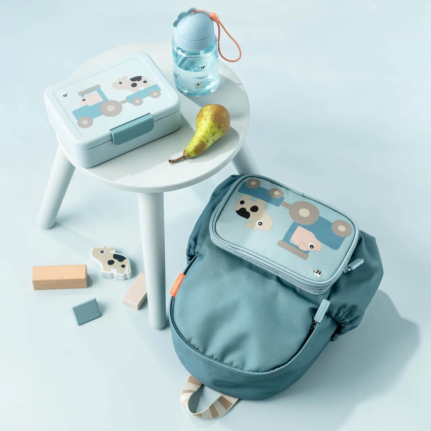 DonebyDeer Blue Kids Backpack Tiny Farm 7,5 L