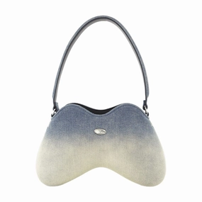 Double D Shoulder Bag - Cotton - Blue