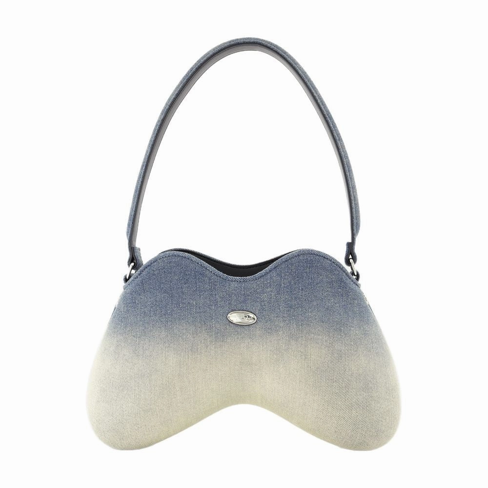 Double D Shoulder Bag - Cotton - Blue