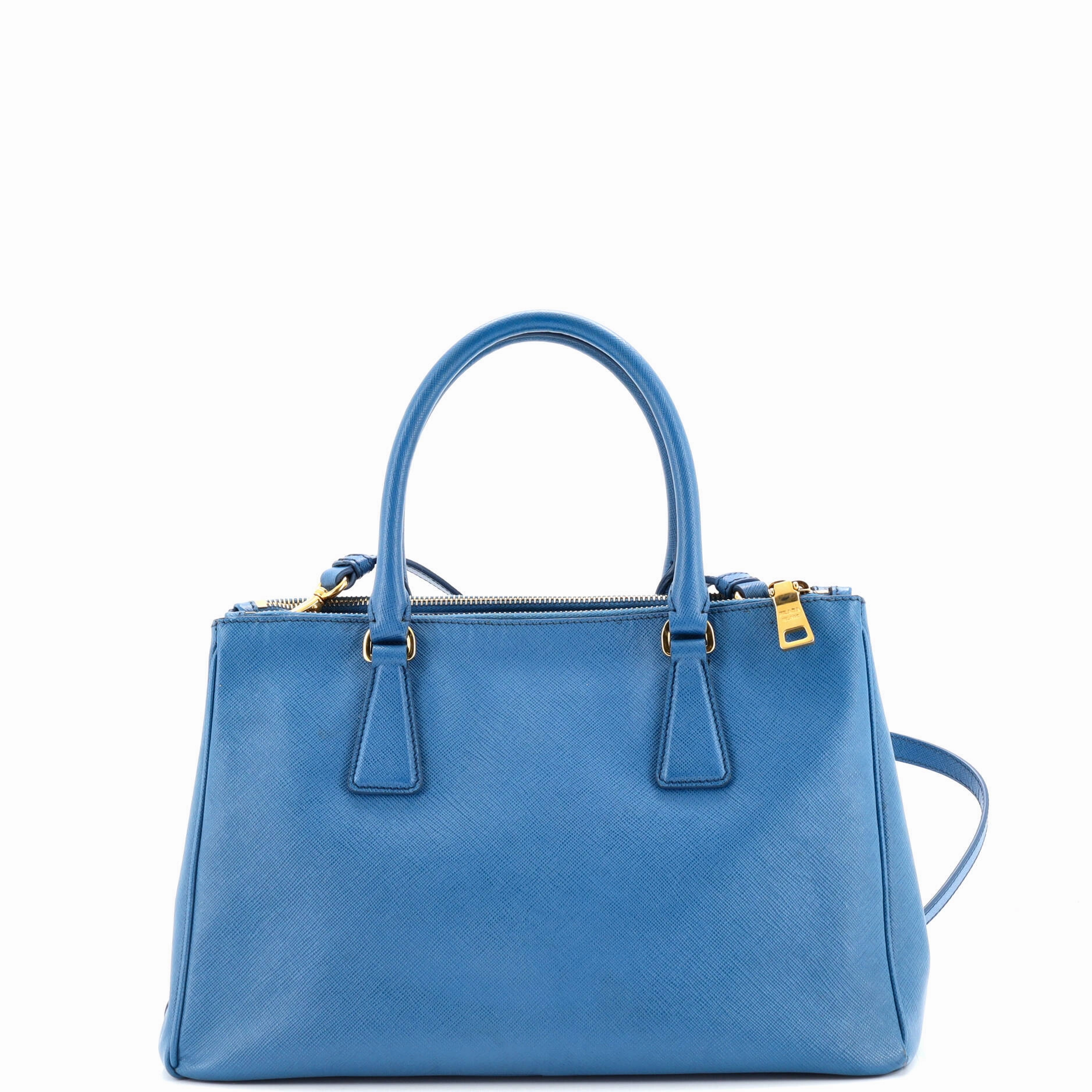 Double Zip Lux Tote Saffiano Leather Small