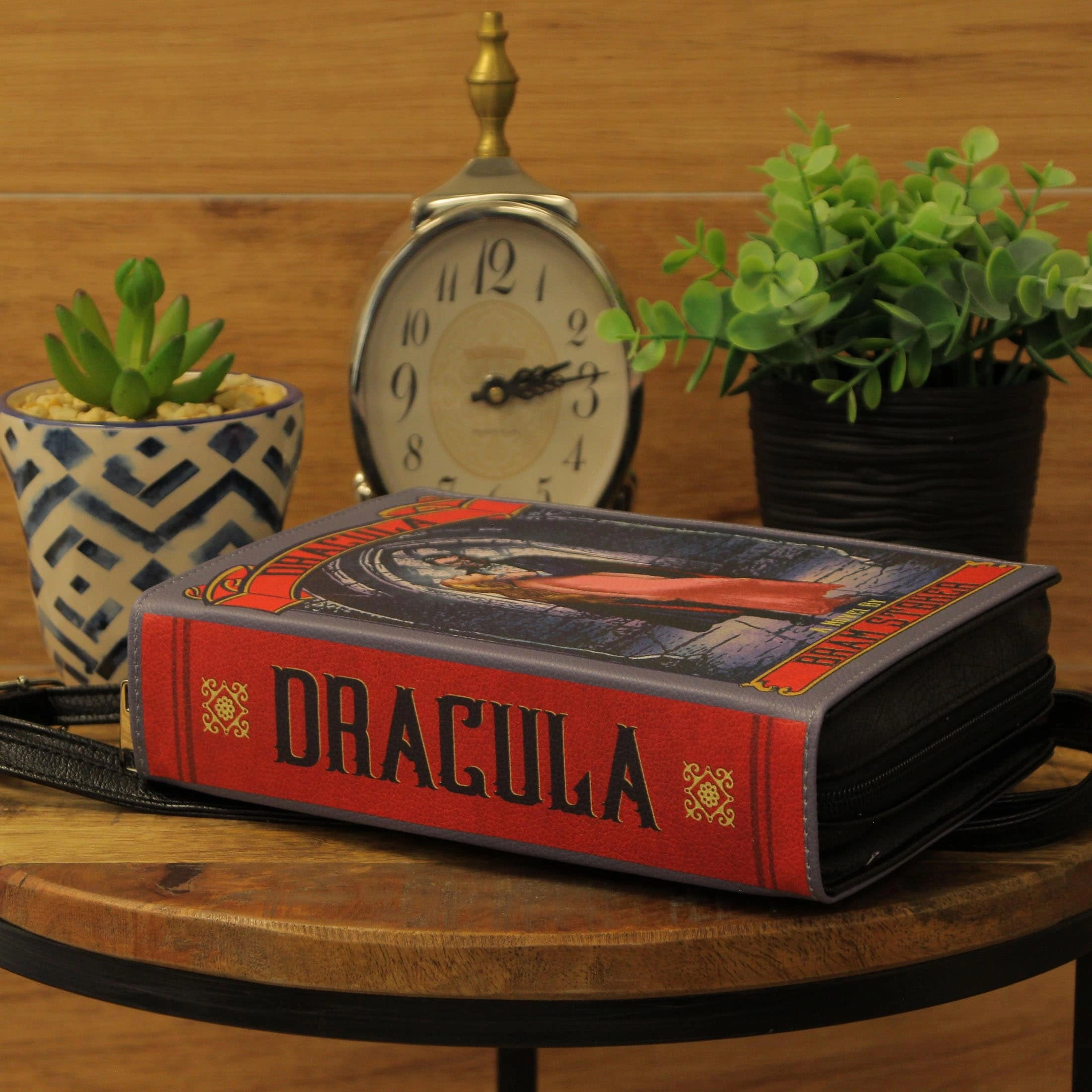 Dracula Book Clutch With Strap, Gothic Fashion For Dark Style Lovers