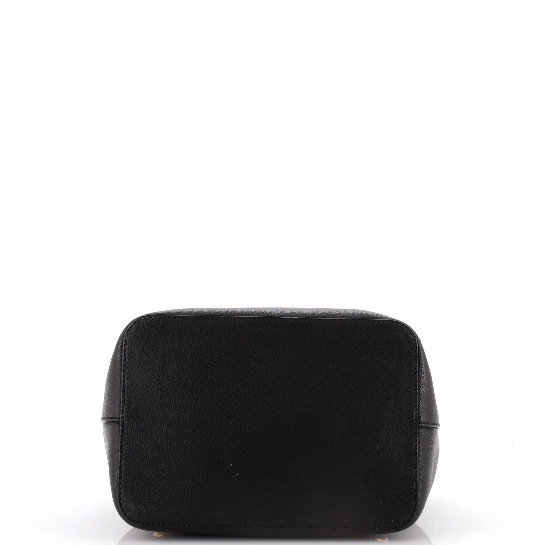Drawstring Flap Backpack Leather with Zucca Embossed Detail Small