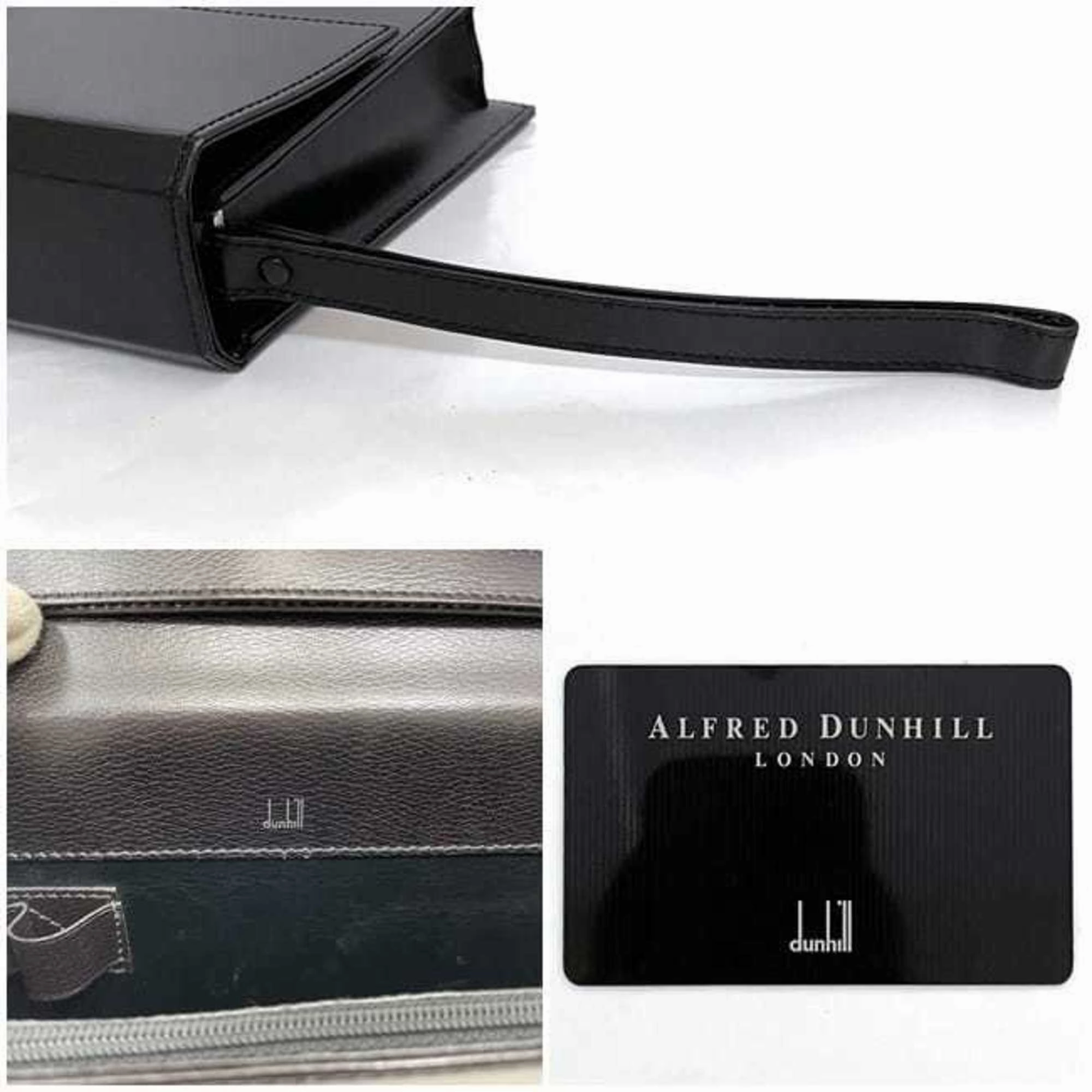 Dunhill Leather Clutch Bag (Pre-Owned)