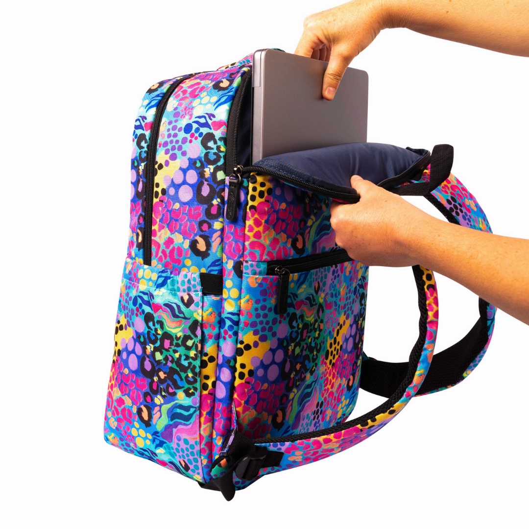 Electric Leopard Laptop Backpack