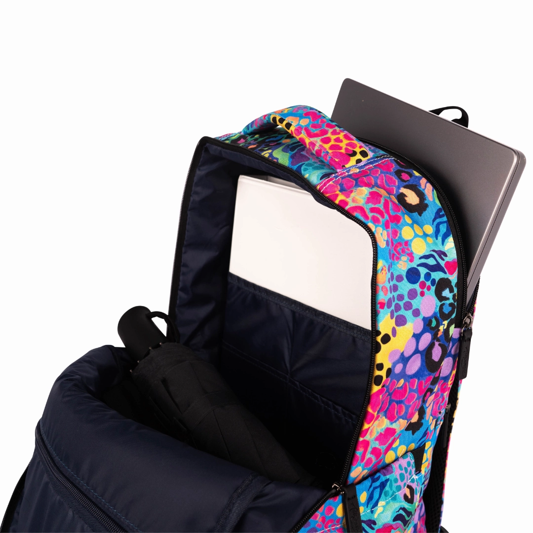 Electric Leopard Laptop Backpack