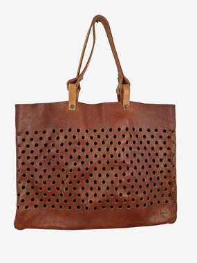 Elk Classic Perforated Leather Tote Bag