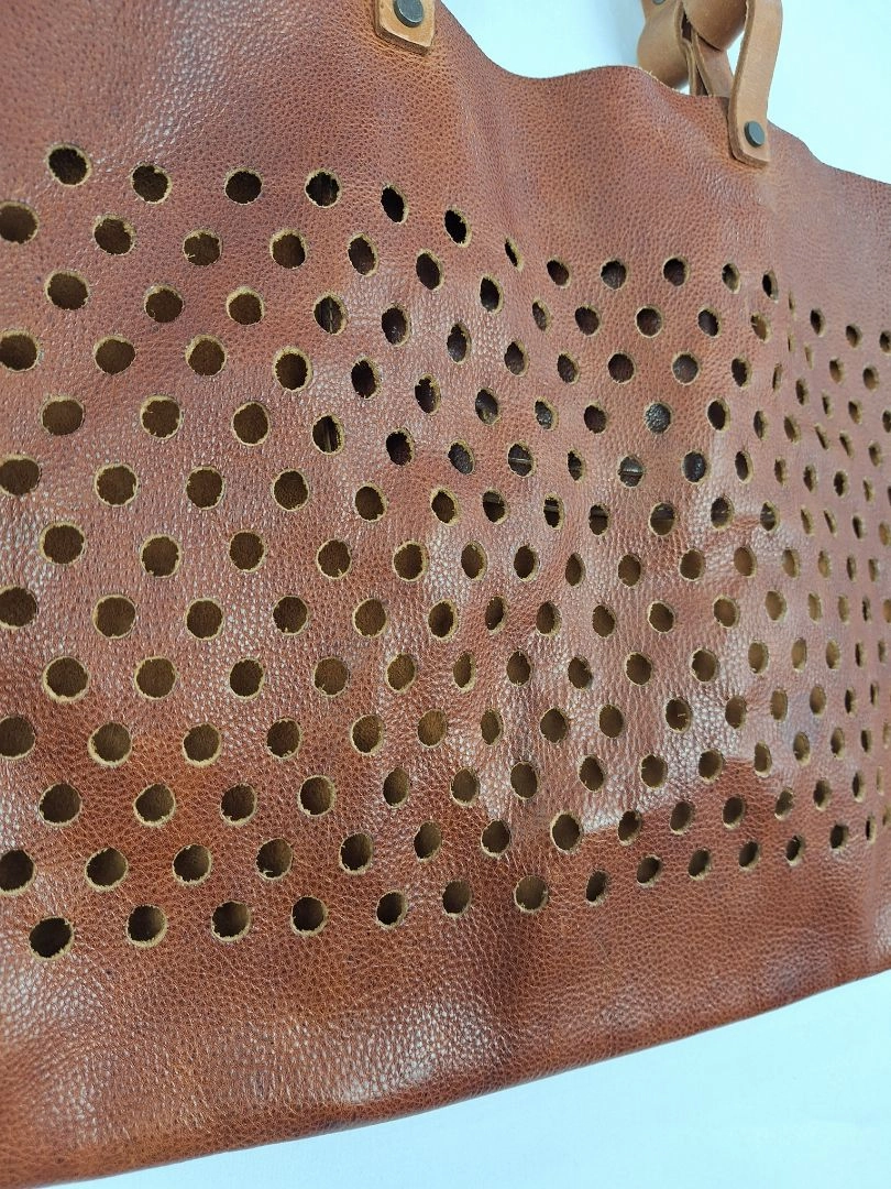 Elk Classic Perforated Leather Tote Bag