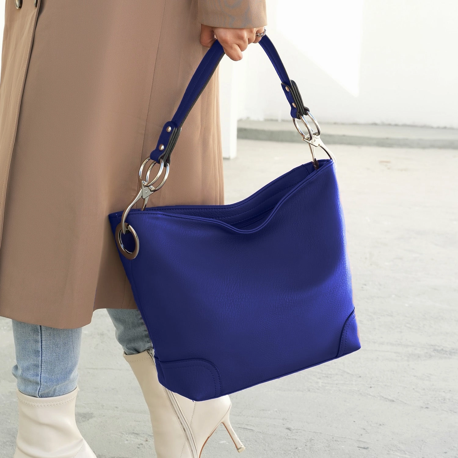 Emily Hobo Women's Bag Vegan Leather Multi Compartments by Mia K.