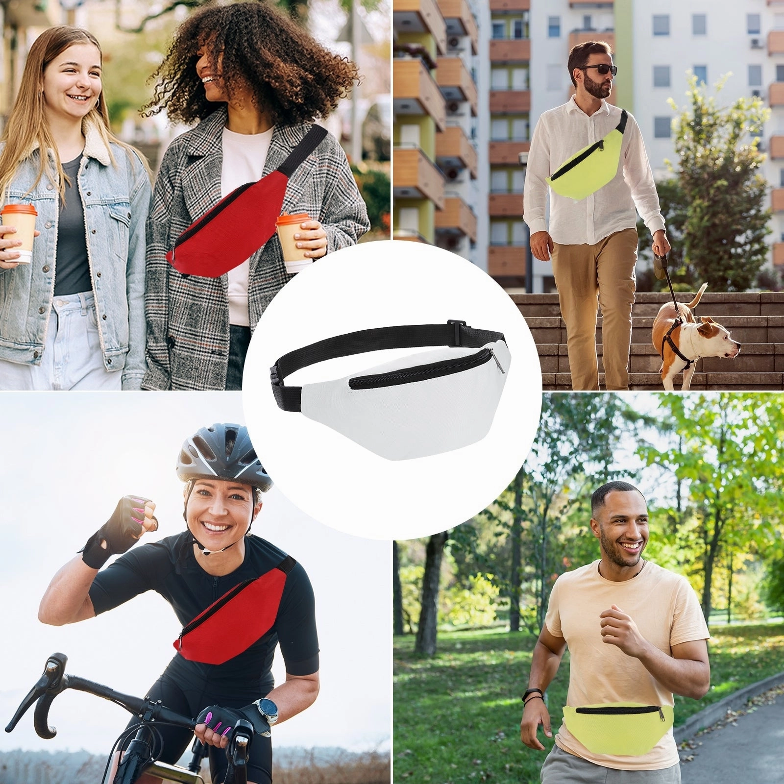 Fanny Pack, Waist Bag Pack Belt Bag with Adjustable Strap