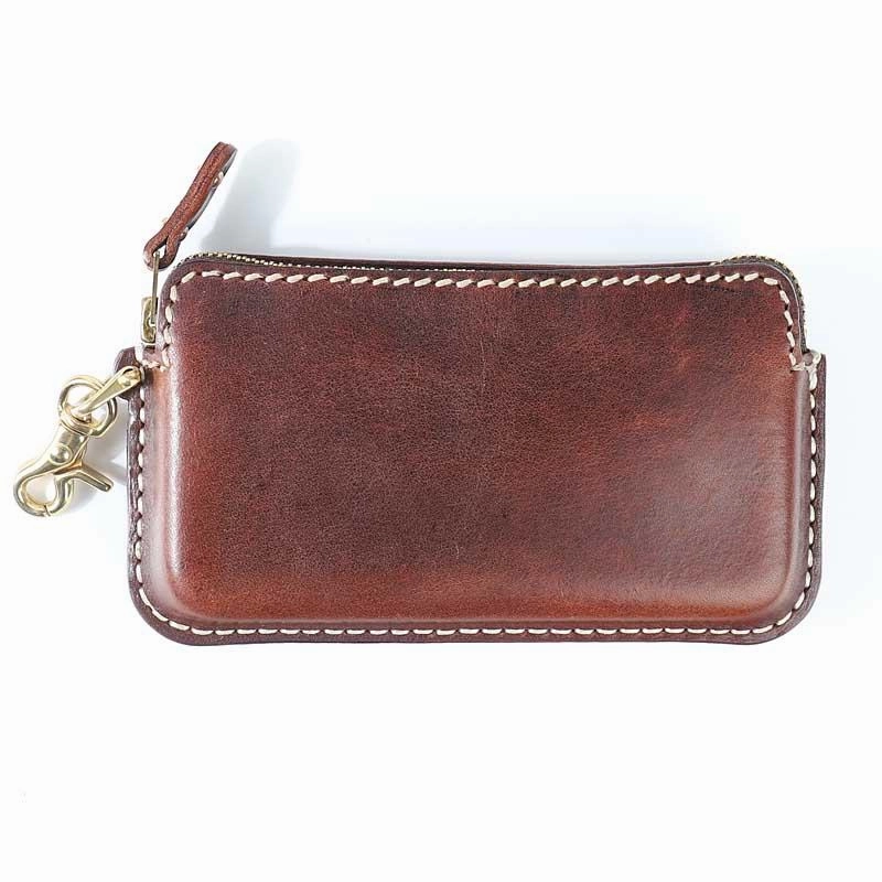 Fashion Black Leather Mens Long Wallet Brown Chain Wallet Biker Chain Wallet Clutch Men