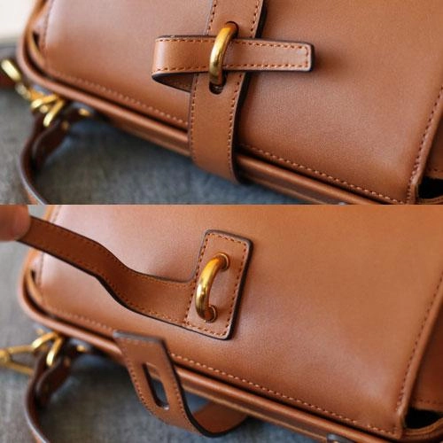 Fashion Black Womens Mini Leather Handbag Shoulder Bag Brown Cute Crossbody Bag Purse