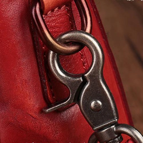 Fashion Womens Brown Leather Satchel Handbag Small Red Satchel Bag Crossbody Bags for Ladies