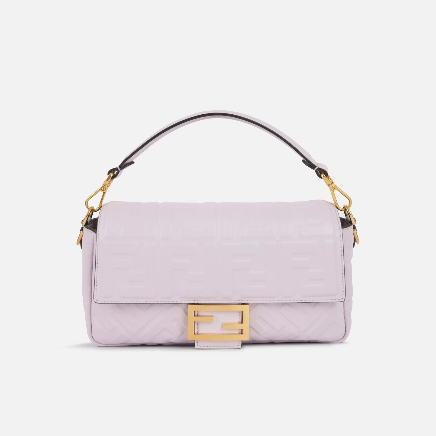 Fendi - Medium Baguette - Lilac Zucca Nappa GHW - Pre-Loved
