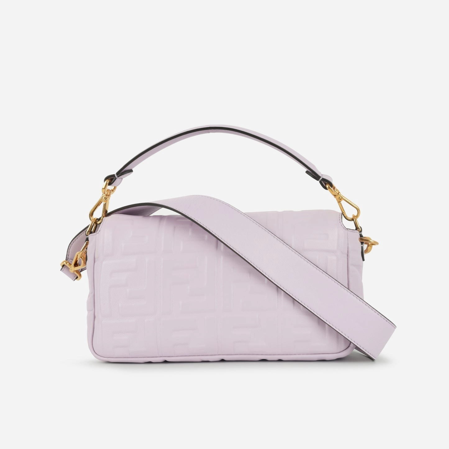 Fendi - Medium Baguette - Lilac Zucca Nappa GHW - Pre-Loved