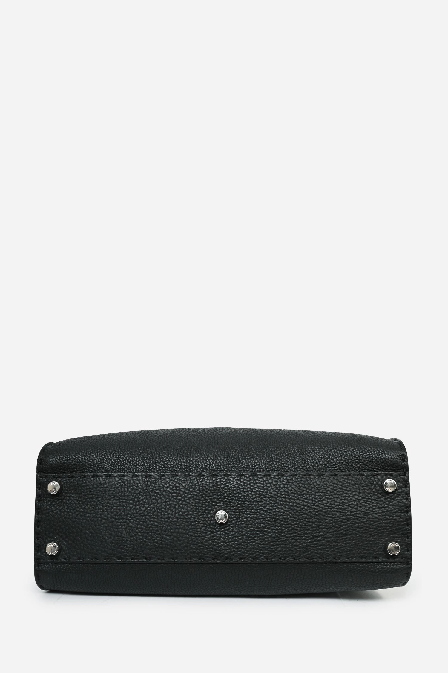 Fendi Black Grained Leather Medium Peekaboo Top Handle with Strap