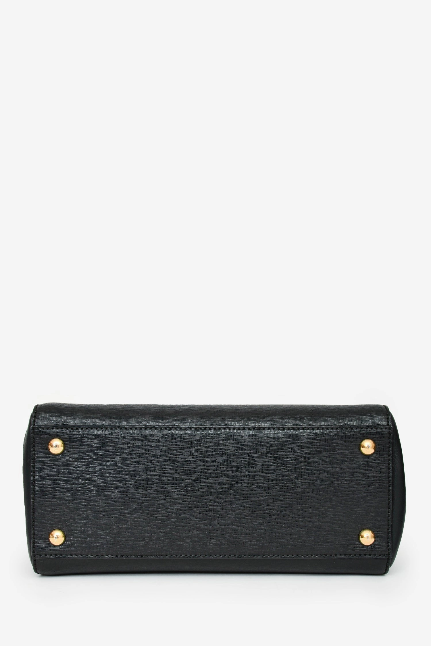 Fendi Black Leather Small 2Jours Tote with Strap