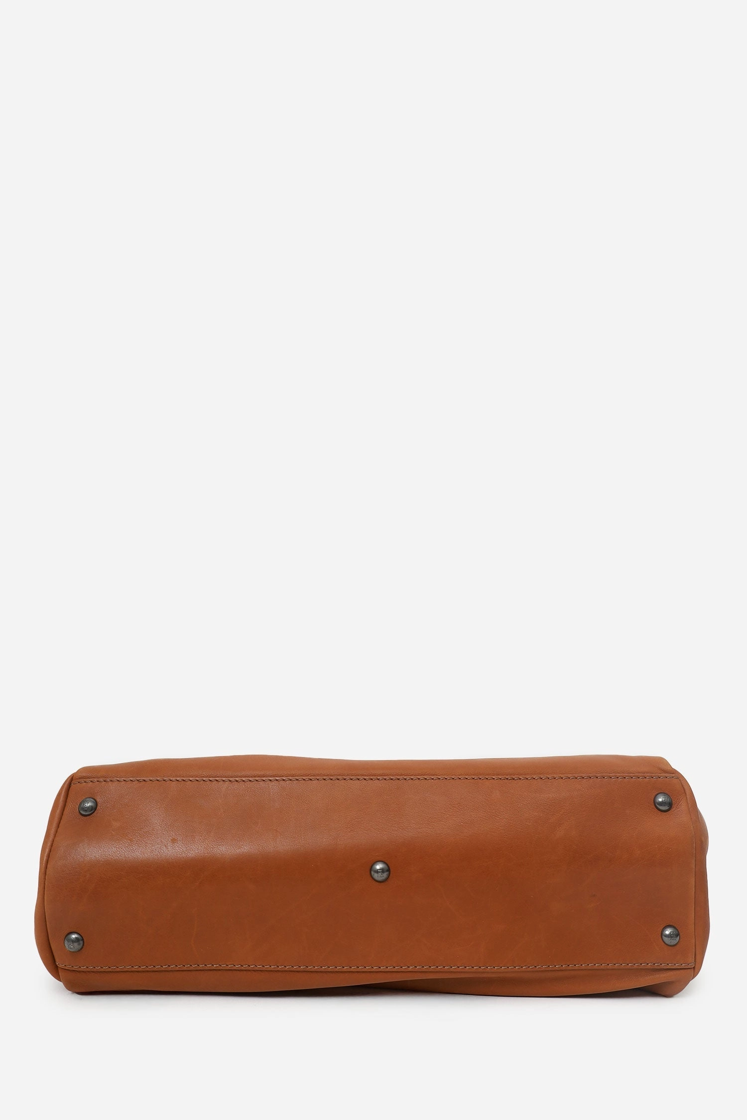 Fendi Brown Leather Large Peekaboo with Strap (As Is)