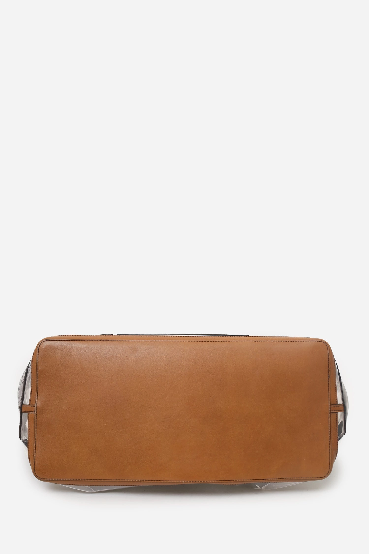 Fendi Brown Vinyl/Leather/Fur Forever Patch Pocket Tote
