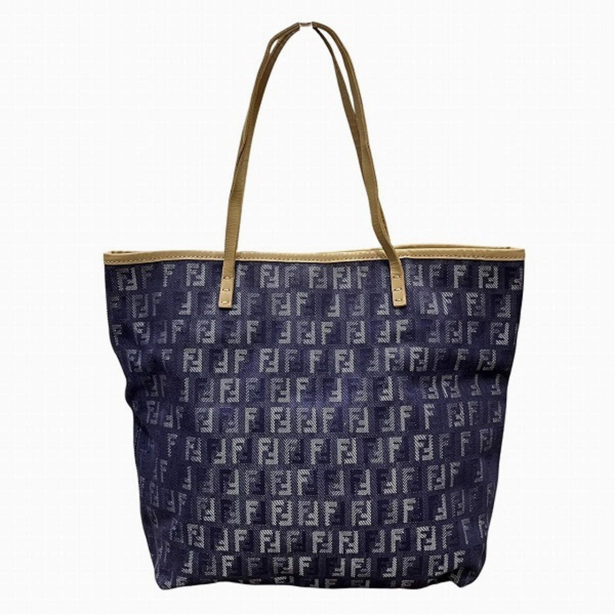 Fendi Canvas Leather Tote Bag (Pre-Owned)