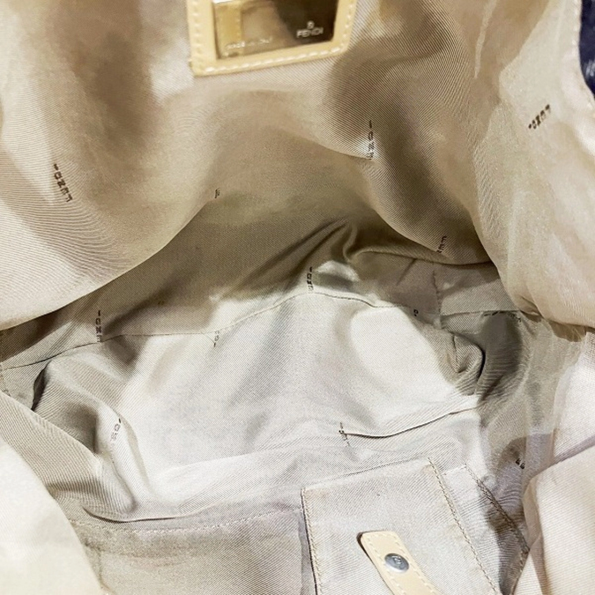 Fendi Canvas Leather Tote Bag (Pre-Owned)