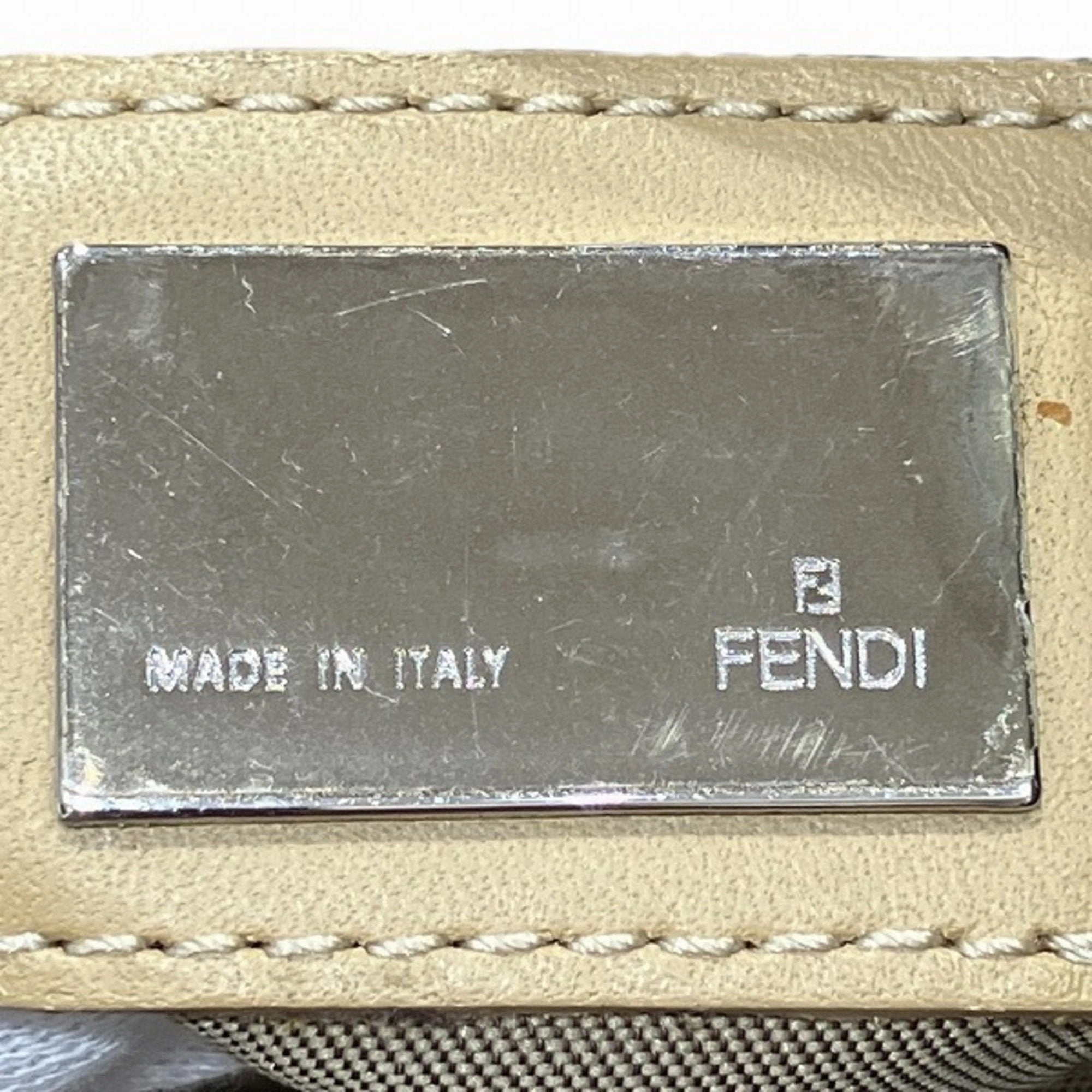 Fendi Canvas Leather Tote Bag (Pre-Owned)