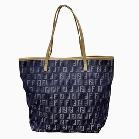 Fendi Canvas Leather Tote Bag (Pre-Owned)