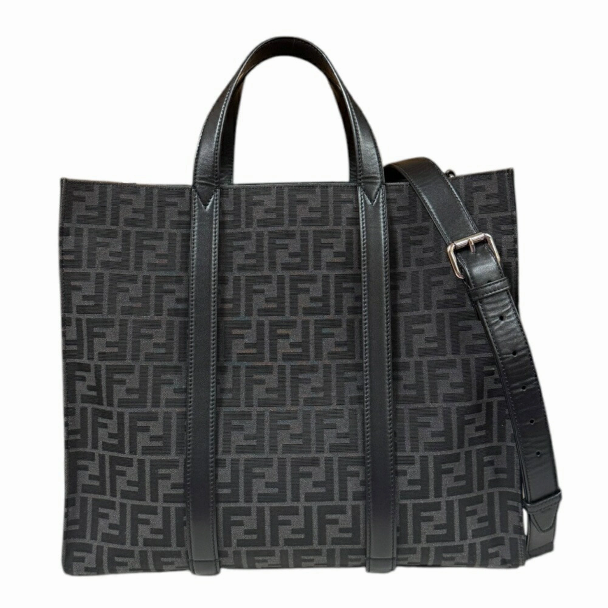 Fendi  Fabric Leather Shoulder Bag Tote Bag (Pre-Owned)