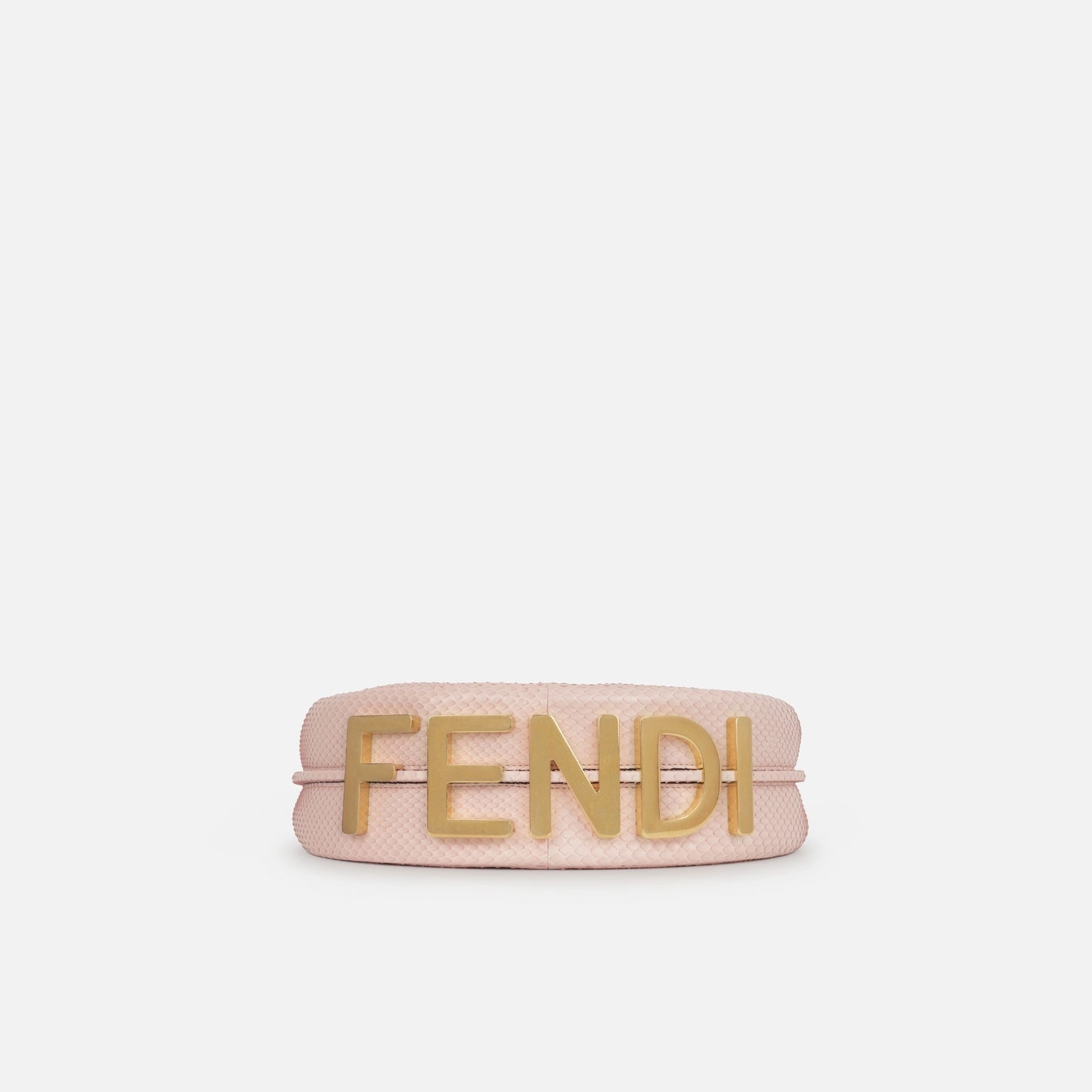 Fendi Fendi - Fendigraphy Small Hobo Bag - Baby Pink Python GHW - Pre-Loved