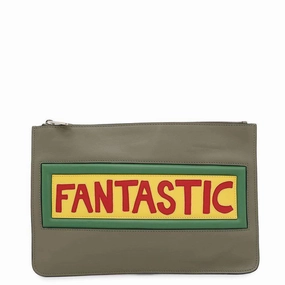 Fendi Leather Clutch Bag (Pre-Owned)