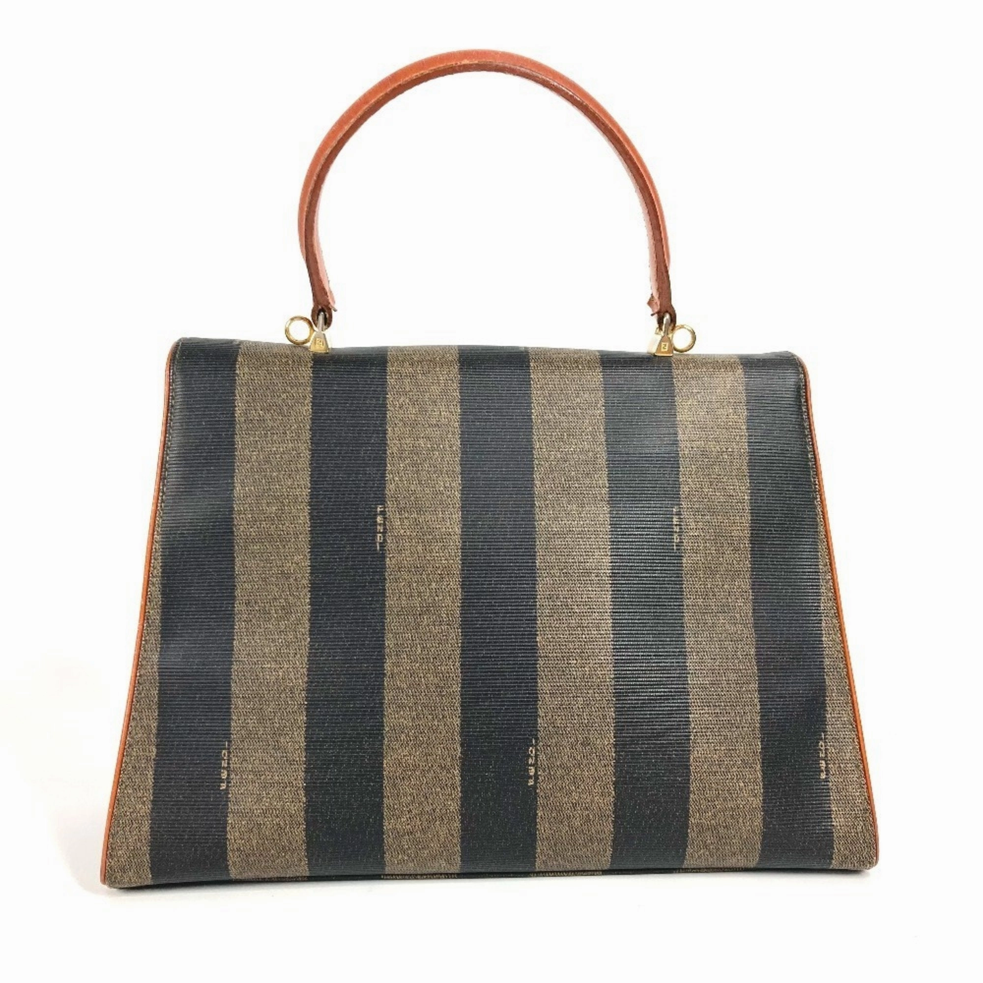 Fendi Pequin  Pvc Leather Handbag Tote Bag (Pre-Owned)