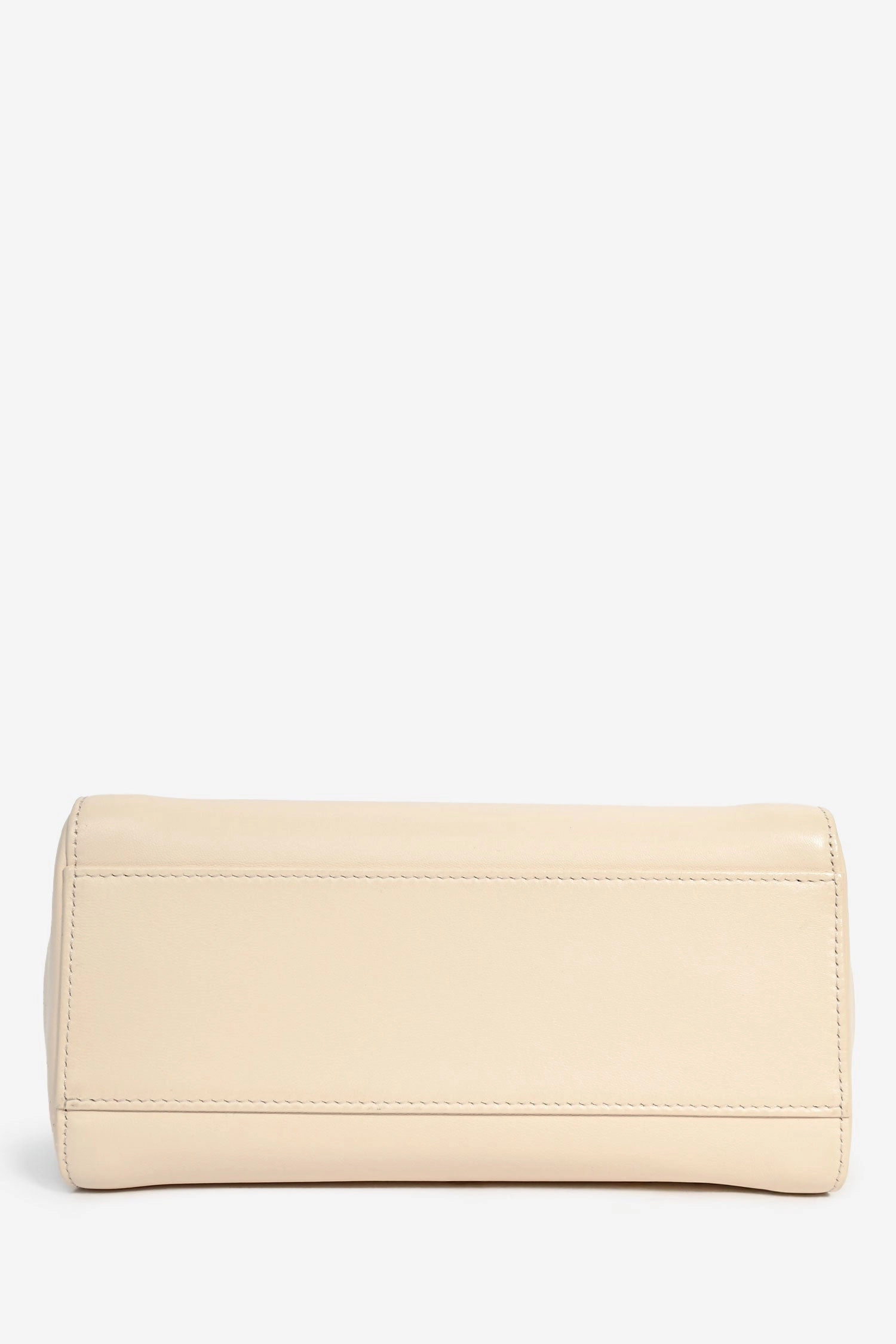 Fendi White/Black Leather/Python Small Peekaboo Bag with Strap
